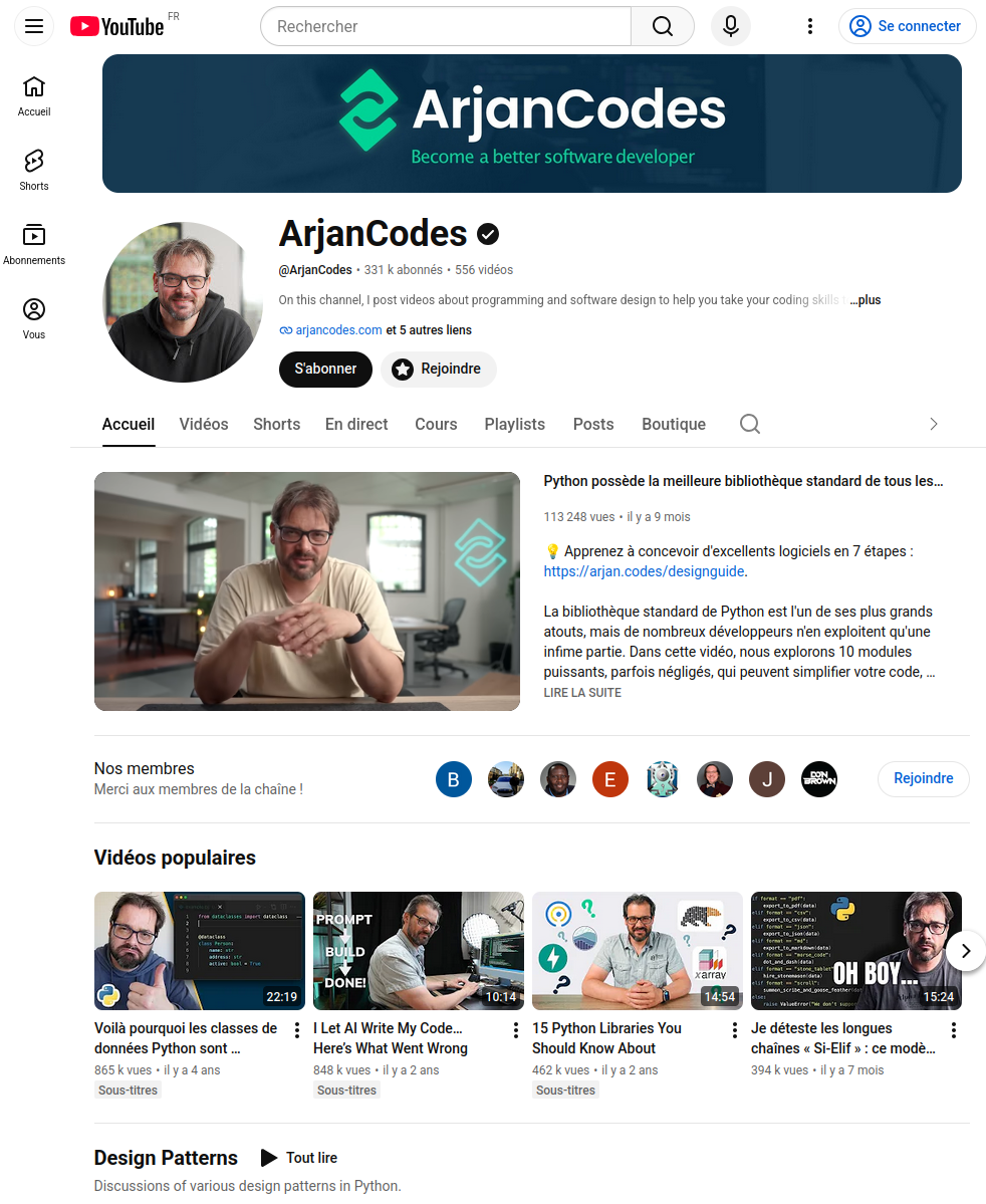 Vidéos Arjan codes