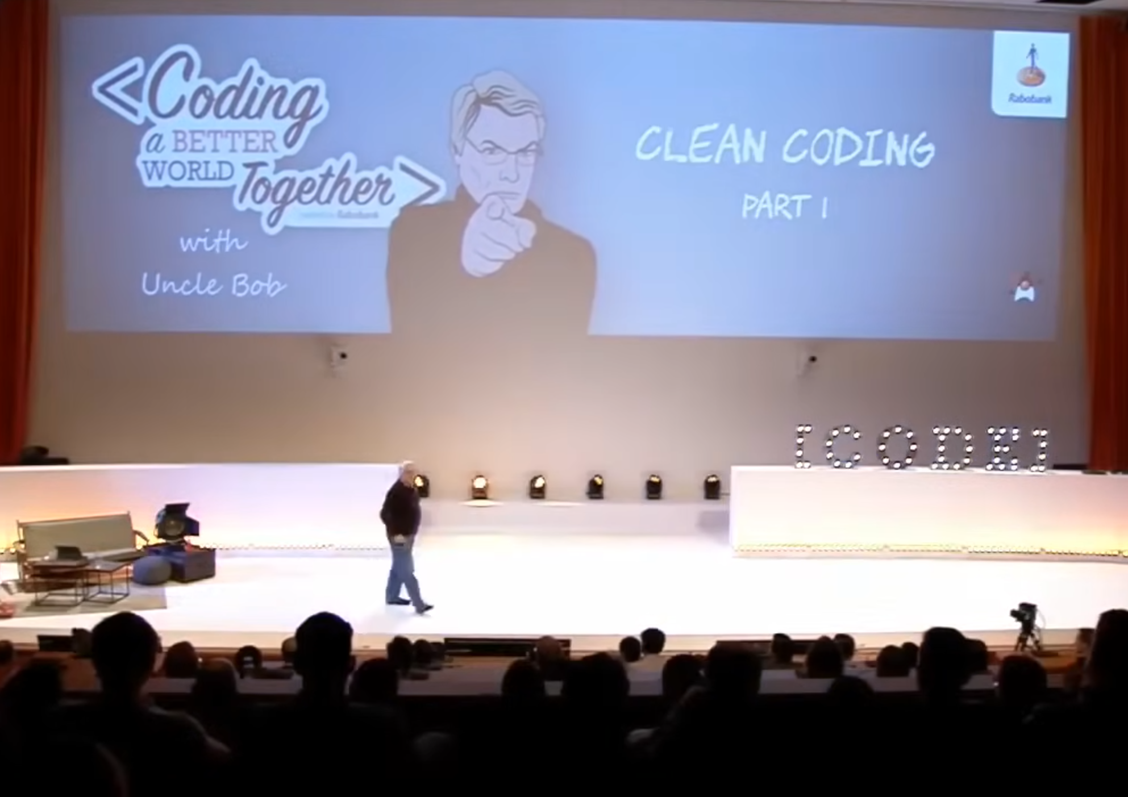 Entrée de la vidéo Coding better world together avec Uncle Bob